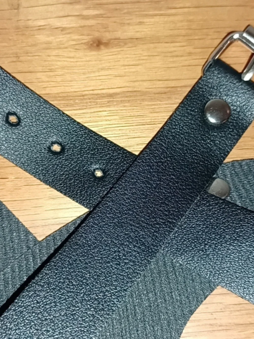 Black Studded Faux Leather Cutout Cat MASK